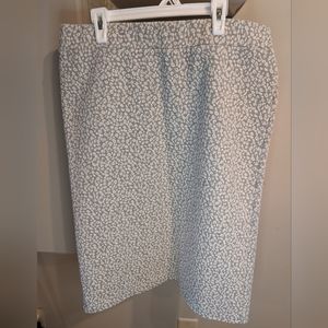 Loft midi pencil skirt with small leopard print